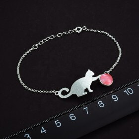 Fashion-Playing-cat-natural-stone-jewelry-bracelet (4)